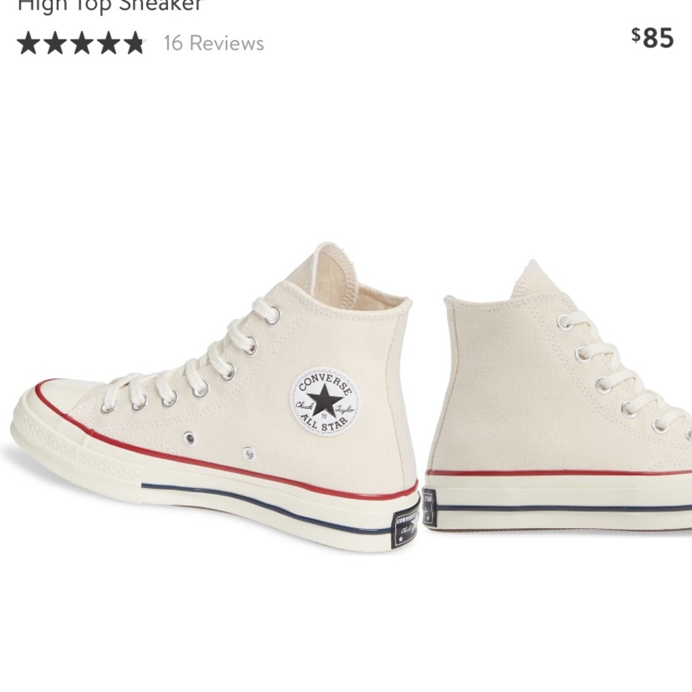 Converse High Top Sneaker. Size 7.